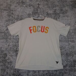 Under Armour Shirt Womens Small Loose Project Rock Focus BSR Gym Workout Casual